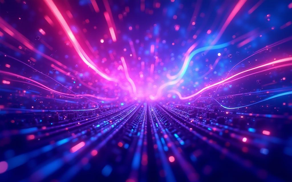 Dynamic image showing creative tools and energy related to the Aura Vision Contest